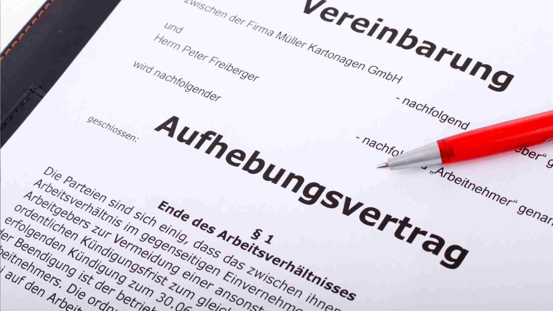 Aufhebungsvertrag: Überblick für Arbeitnehmer 3 Aufhebungsvertrag
